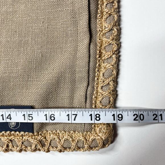 Phantoscope Linen Blend Decorative Pillow‎ Sham /Cover 19X19  Dark Tan Neutral - Picture 7 of 7